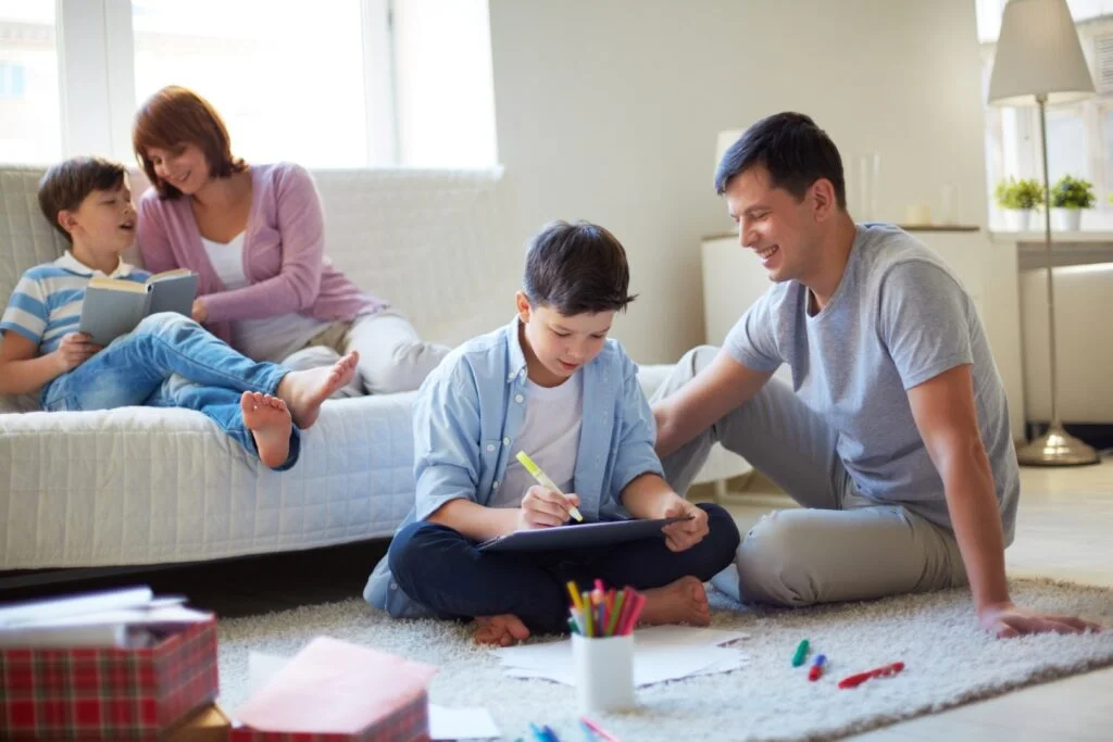 l'éducation des enfants dans une famille