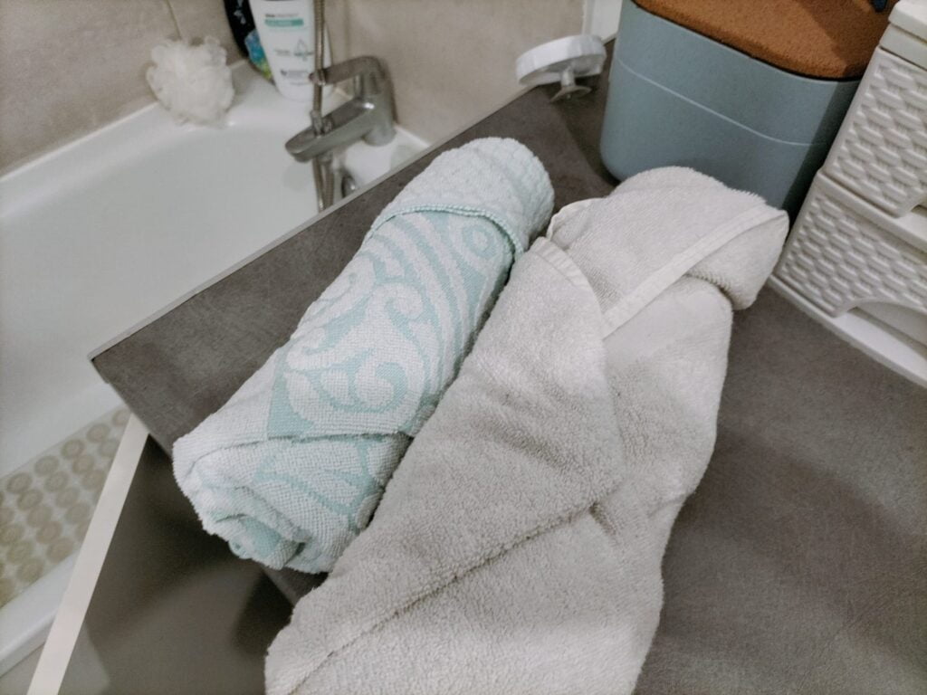 astuce pliage linge de toilette