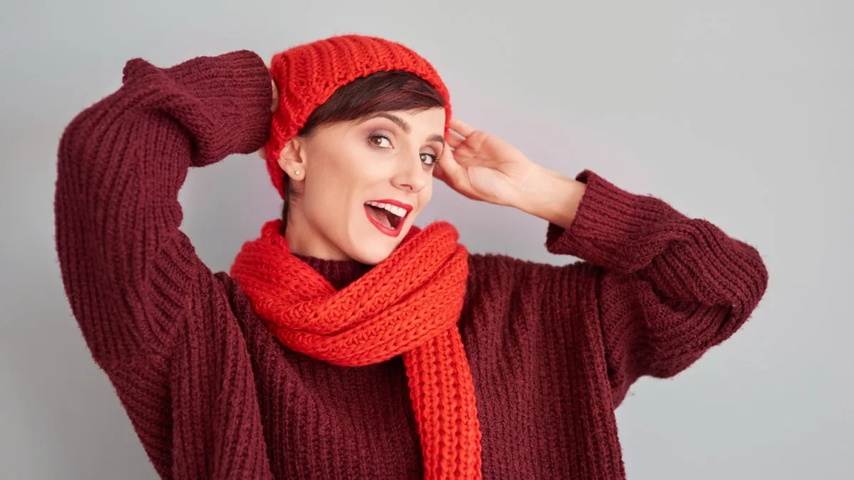 Écharpe oversize chaude et douce portée en automne